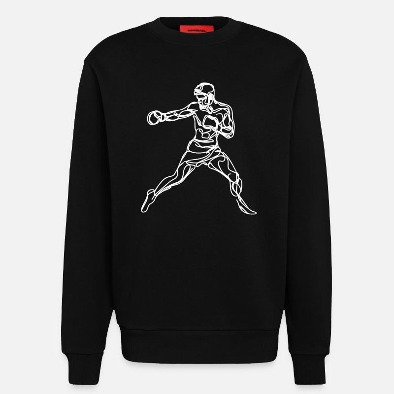 Graphismes Boxer - Sweat bio décontracté fabriqué en UE - SOLID BLACK