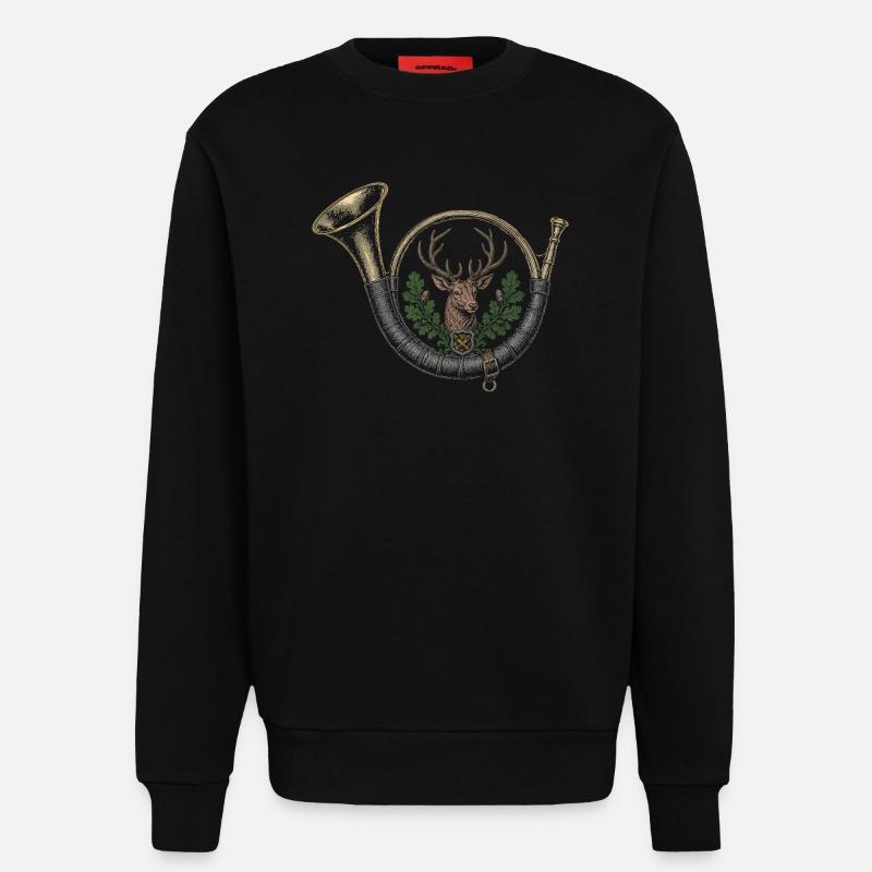 bugle - Sweatshirt - made by SPREAD - SOLID BLACK