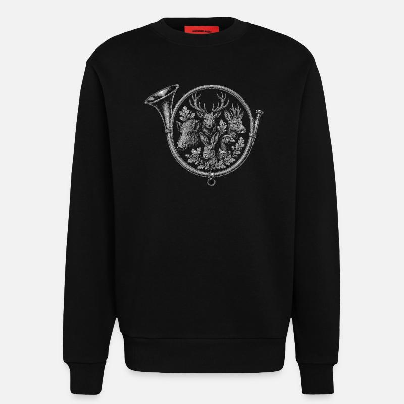 bugle - Sweatshirt - made by SPREAD - SOLID BLACK