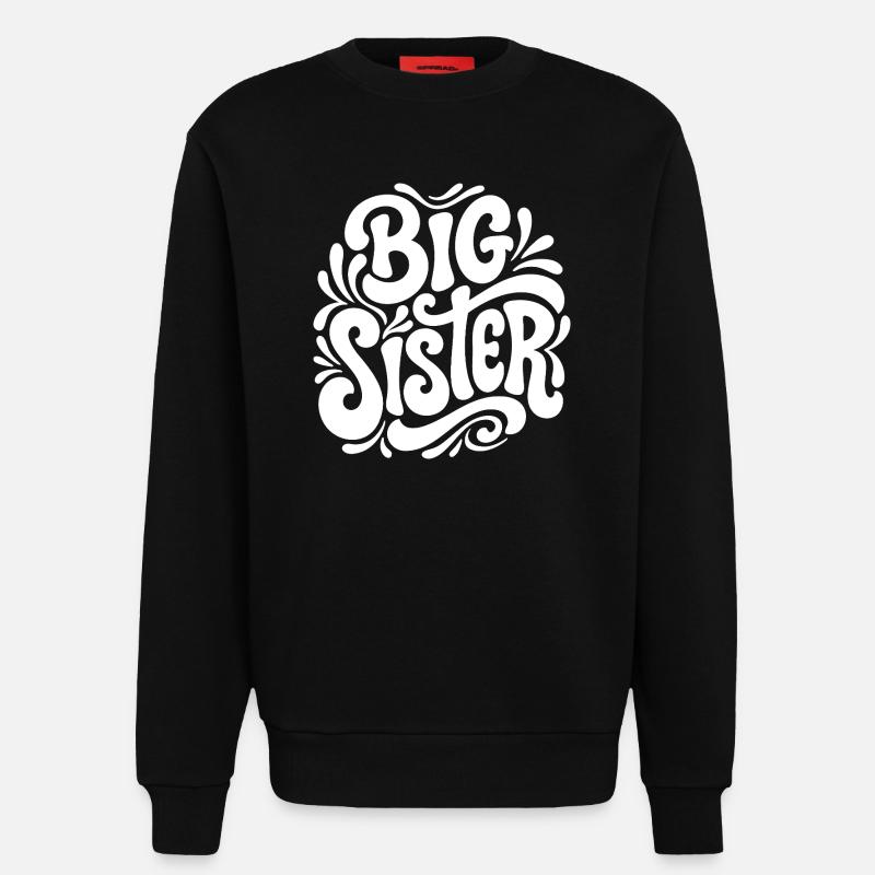 Big Sister Psychedelic Splash - Sweatshirt - made by SPREAD  - SOLID BLACK