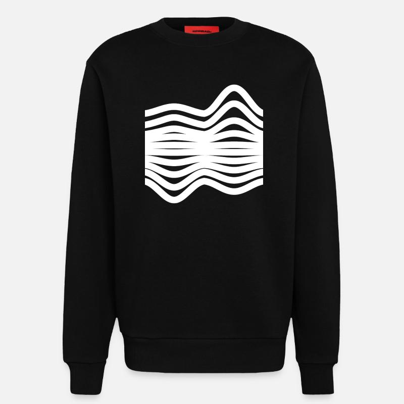 Waves Pattern - Sweatshirt - made by SPREAD - SOLID BLACK