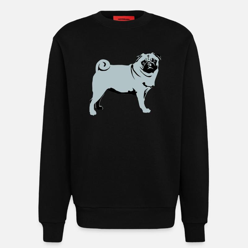 Mops - Sweatshirt - made by SPREAD  - SOLID BLACK