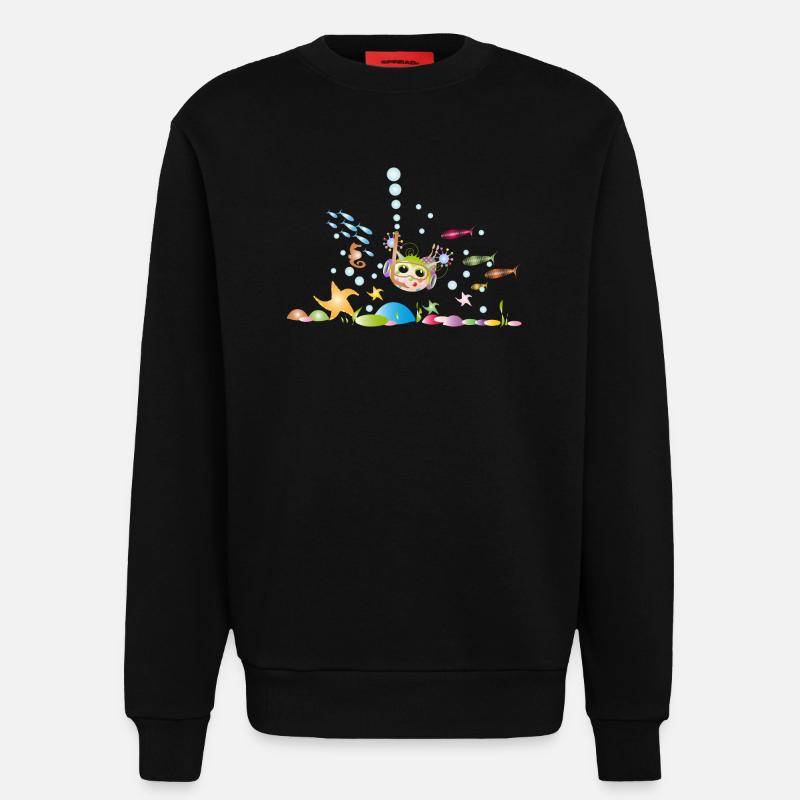 Taucher - Sweatshirt - made by SPREAD  - SOLID BLACK