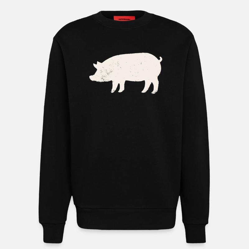 Schwein - Sweatshirt - made by SPREAD - SOLID BLACK