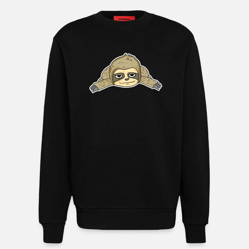 Sloth - Sweatshirt - made by SPREAD - SOLID BLACK
