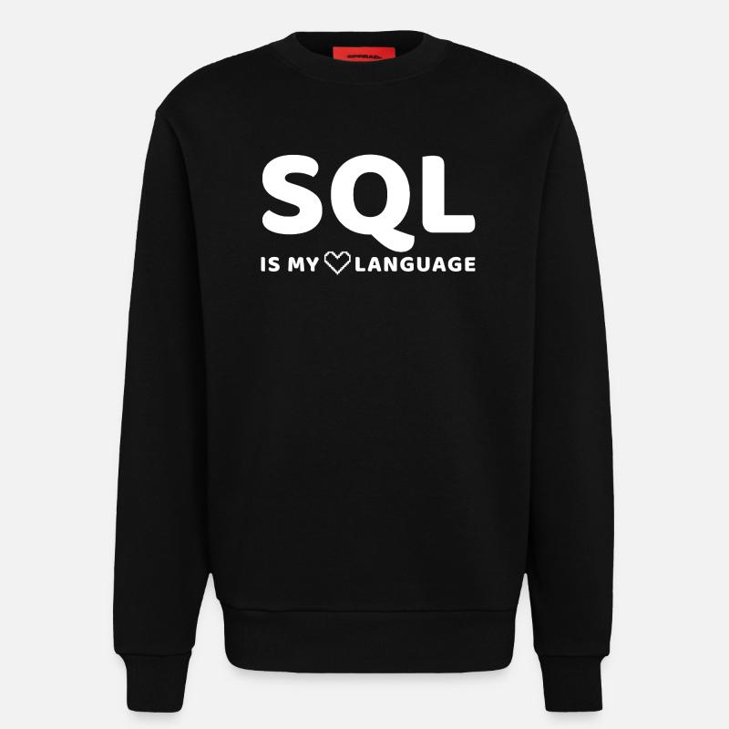 Himmlisches Codemuster auf dunklem Hintergrund - Sweatshirt - made by SPREAD  - SOLID BLACK