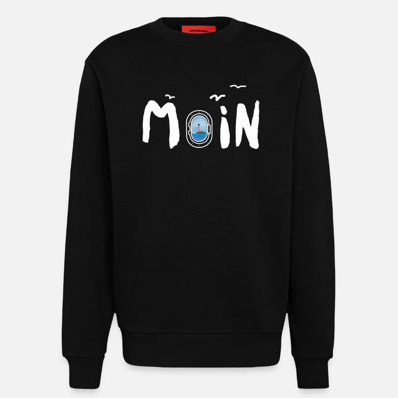 Moin Leuchtturm - Sweatshirt - made by SPREAD  - SOLID BLACK