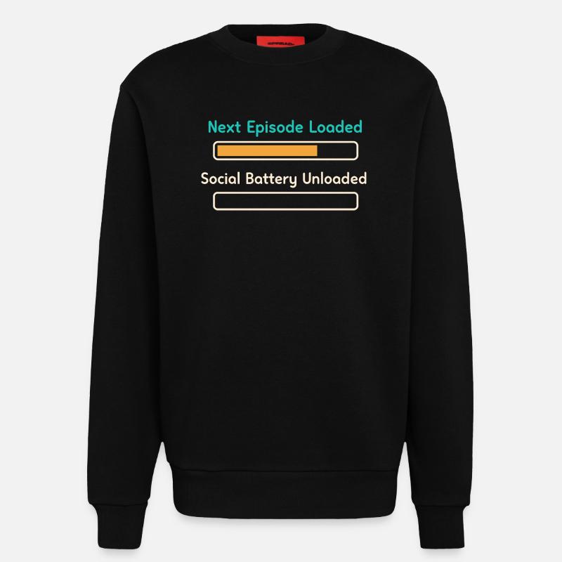 Anime introvert Weeb couch potato - Sweatshirt - made by SPREAD  - SOLID BLACK