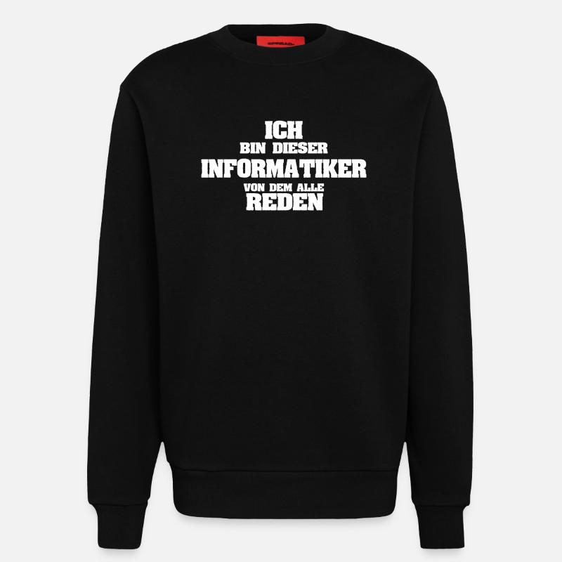 Work Computer Scientist - Sweatshirt - made by SPREAD  - SOLID BLACK