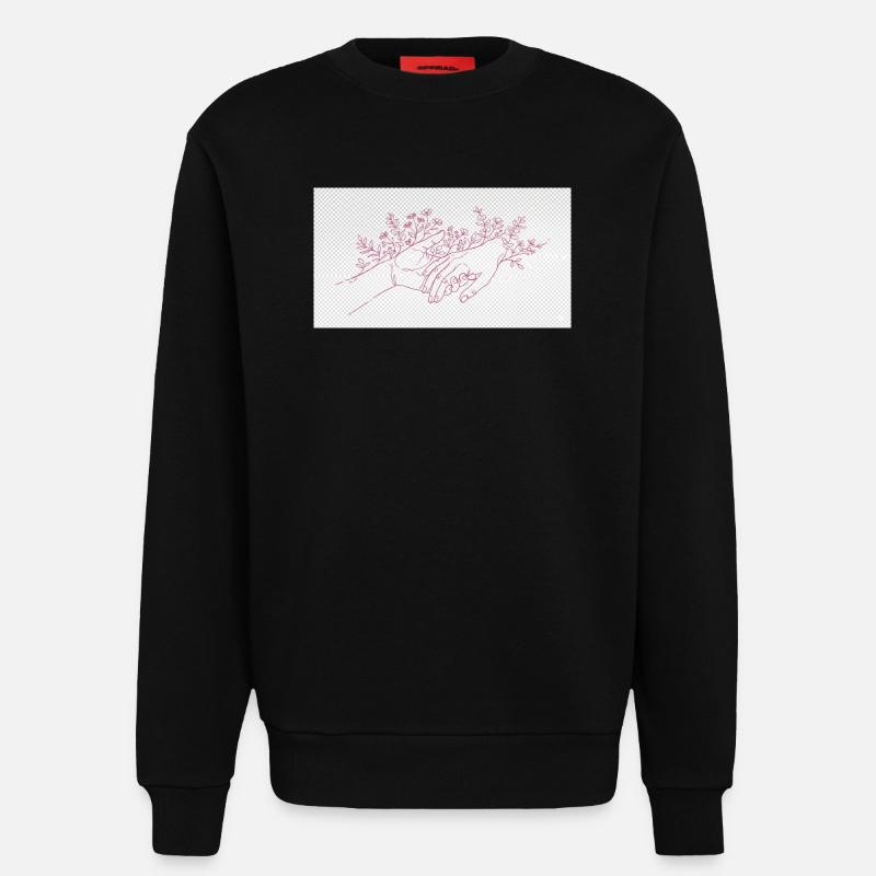 Hand der Beschützerin - Sweatshirt - made by SPREAD - SOLID BLACK