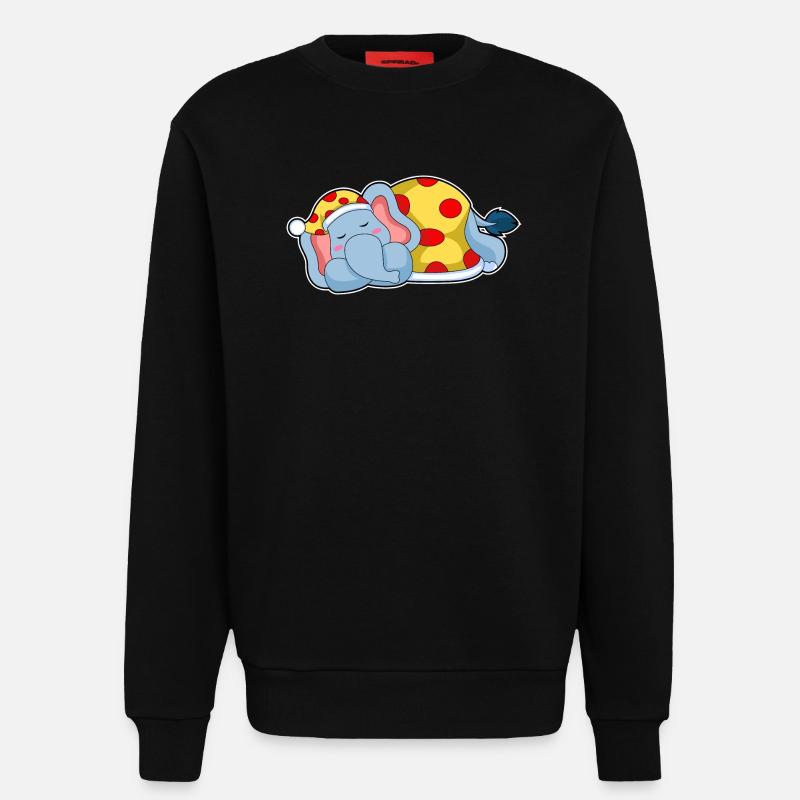Pyjama de couchage éléphant - Sweat bio décontracté fabriqué en UE - SOLID BLACK