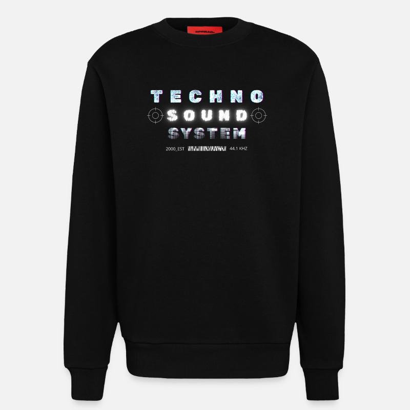 Techno Underground Club Logo - Sweatshirt - made by SPREAD  - SOLID BLACK