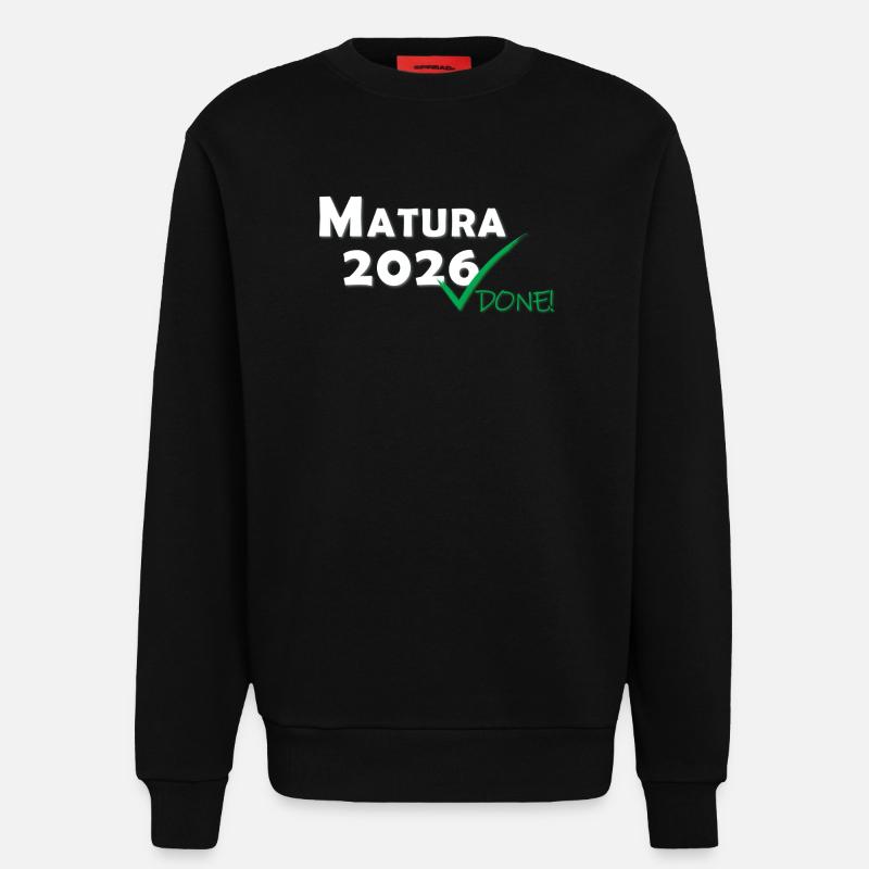 Matura 2026 Done - Sweatshirt - made by SPREAD - SOLID BLACK