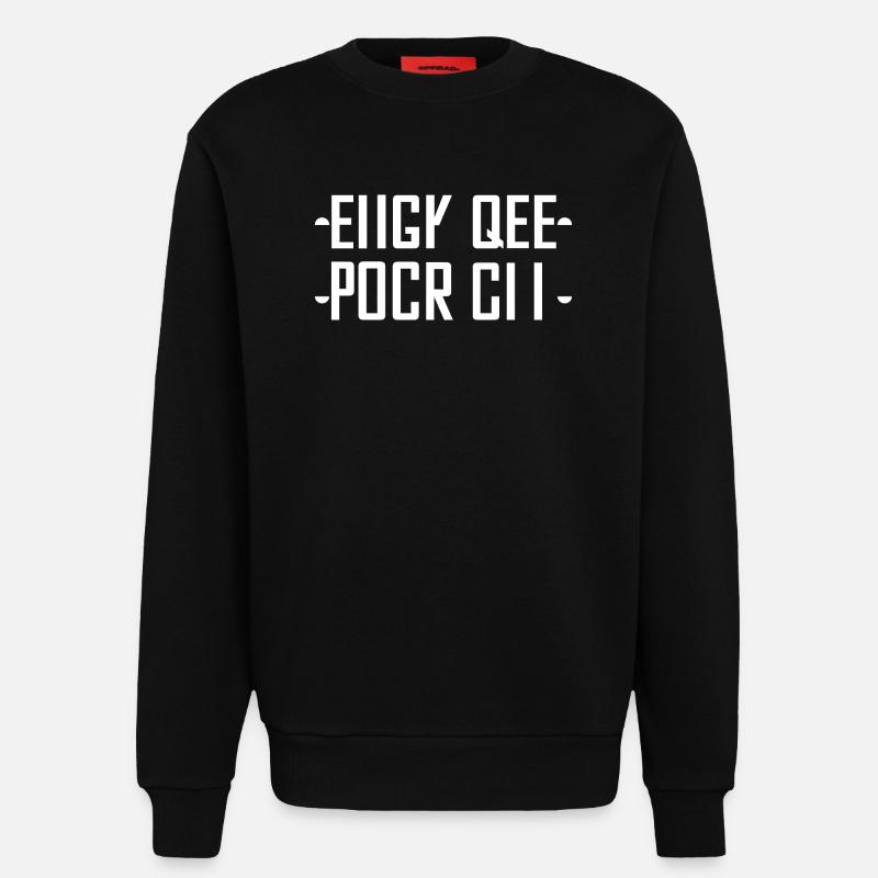 Eine geheime Botschaft - Sweatshirt - made by SPREAD  - SOLID BLACK