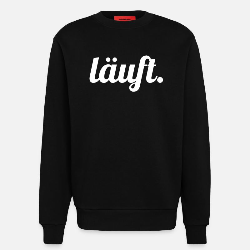Läuft. Handlettering Script - Sweatshirt - made by SPREAD  - SOLID BLACK