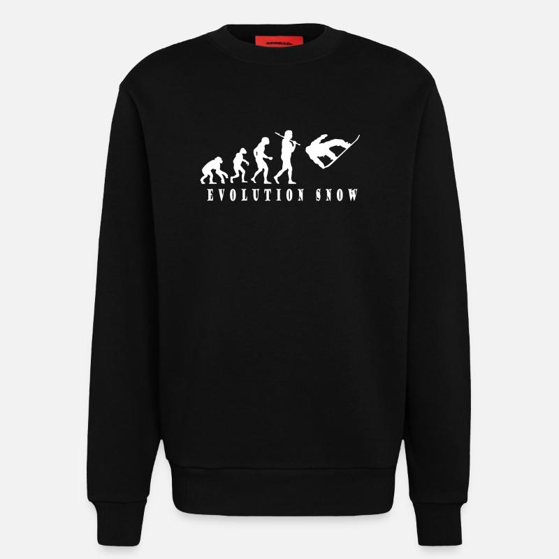 Evolution Schnee für Snowboarder - Sweatshirt - made by SPREAD  - SOLID BLACK