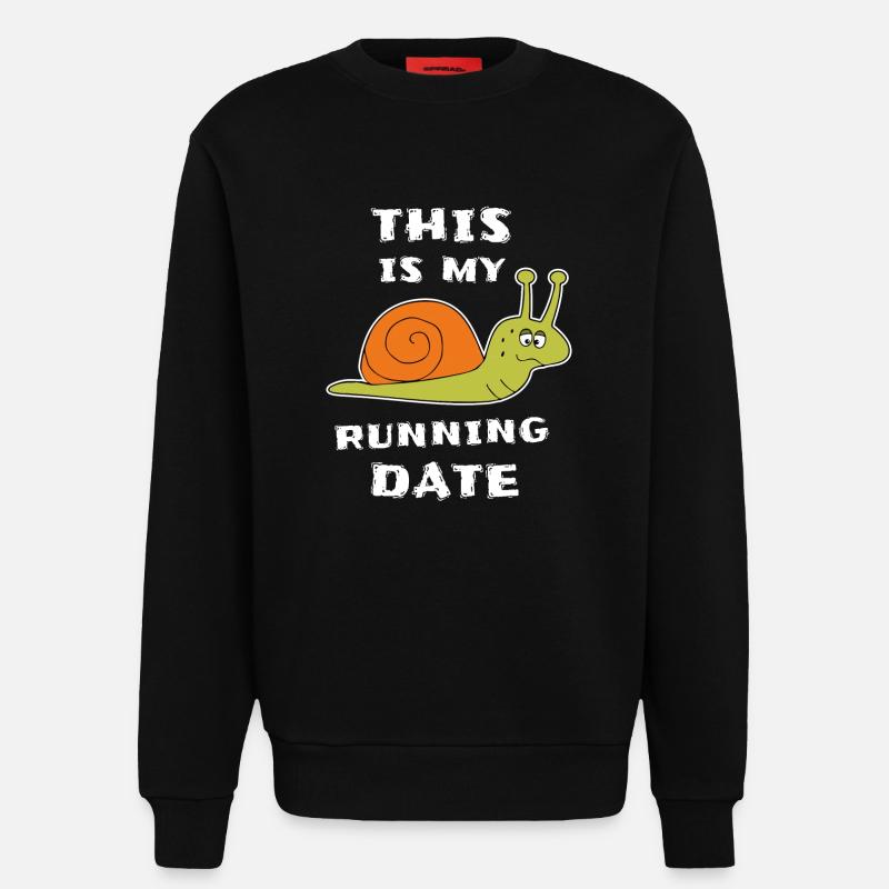 Langsame Schnecke Läufer Joggen - Sweatshirt - made by SPREAD - SOLID BLACK