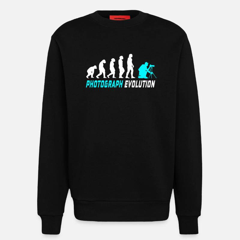 Fotograf Evolution - Sweatshirt - made by SPREAD  - SOLID BLACK