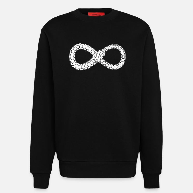 Endlose Schlangenschleife - Sweatshirt - made by SPREAD  - SOLID BLACK
