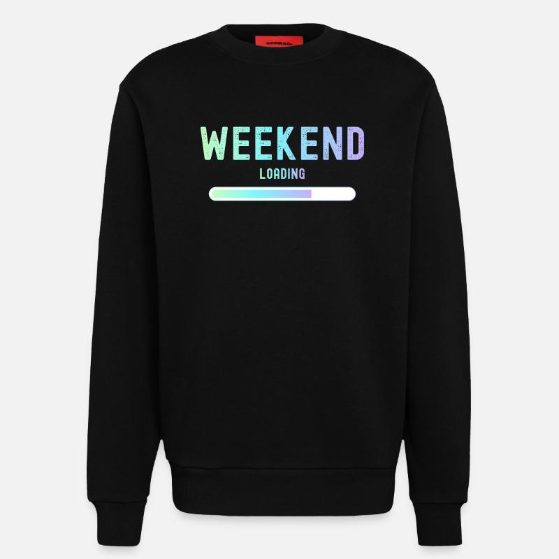 Weekend loading Wochenende und Freizeit - Sweatshirt - made by SPREAD  - SOLID BLACK