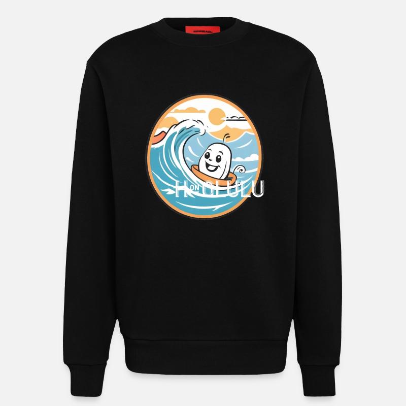 Honolulu Hawaii USA Geschenk Geschenkidee - Sweatshirt - made by SPREAD  - SOLID BLACK