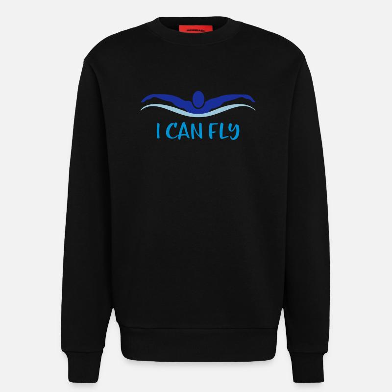 schwimmen - Sweatshirt - made by SPREAD  - SOLID BLACK