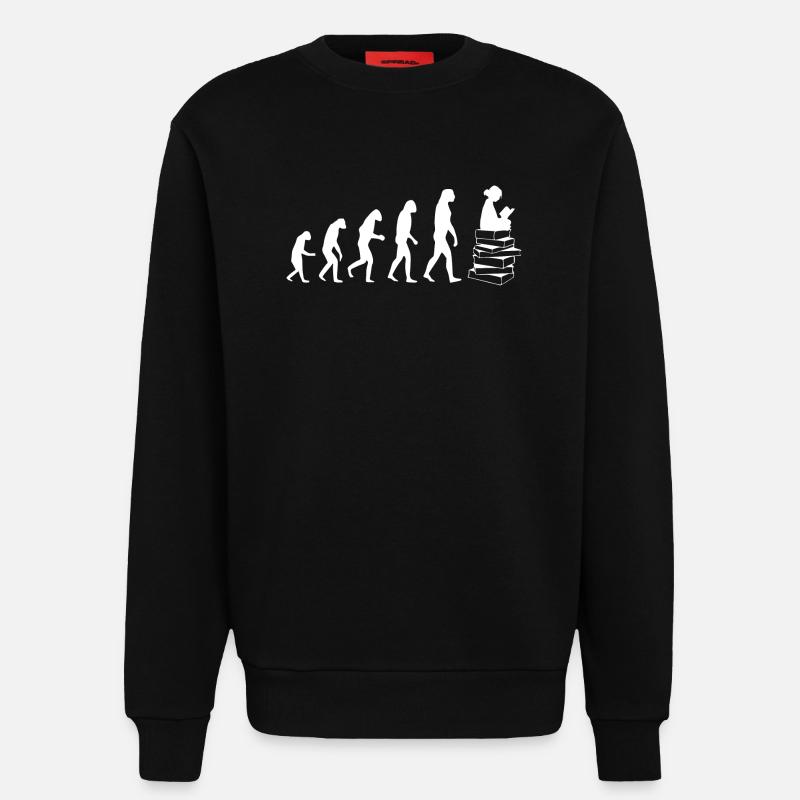 Lire evolution white - Sweat bio décontracté fabriqué en UE - SOLID BLACK