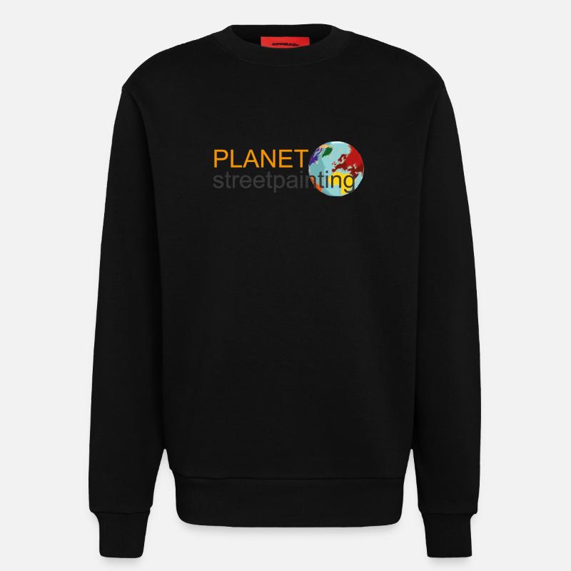 Planet logo wit - Sweatshirt - made by SPREAD  - SOLID BLACK