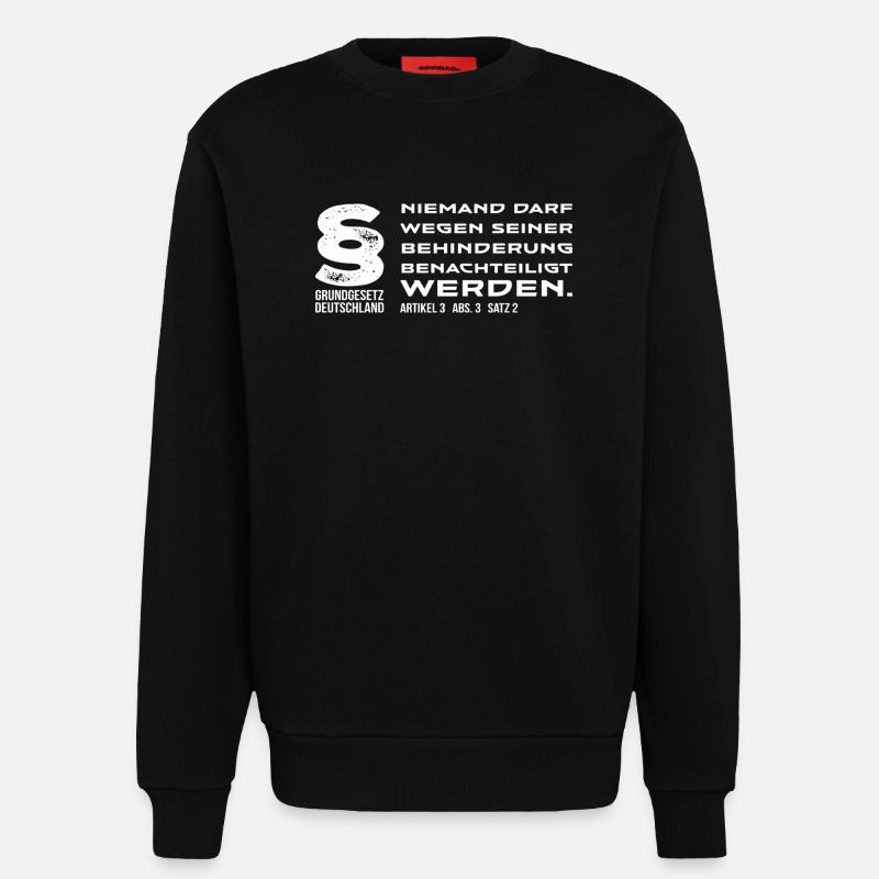 Antidiskriminierung Botschaft - Sweatshirt - made by SPREAD - SOLID BLACK