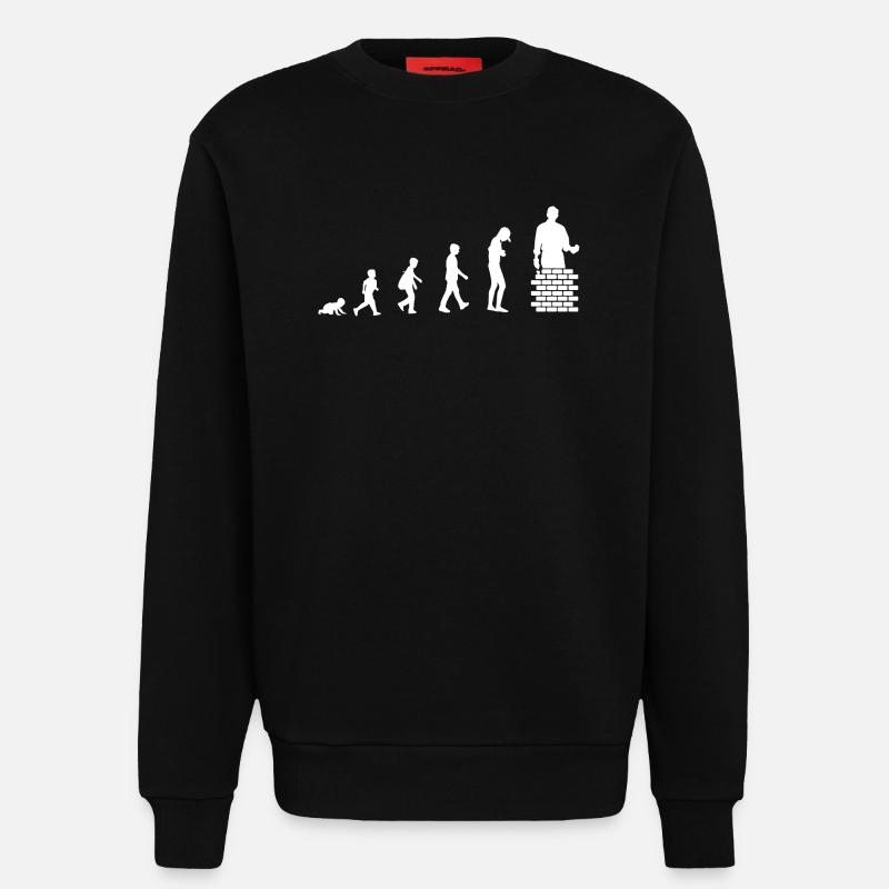 Évolution du bébé au maçon / métier - Sweat bio décontracté fabriqué en UE - SOLID BLACK