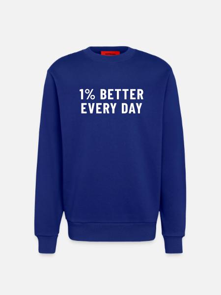 1% Better Every Day - Sweatshirt - made by SPREAD - SOLID BLACK