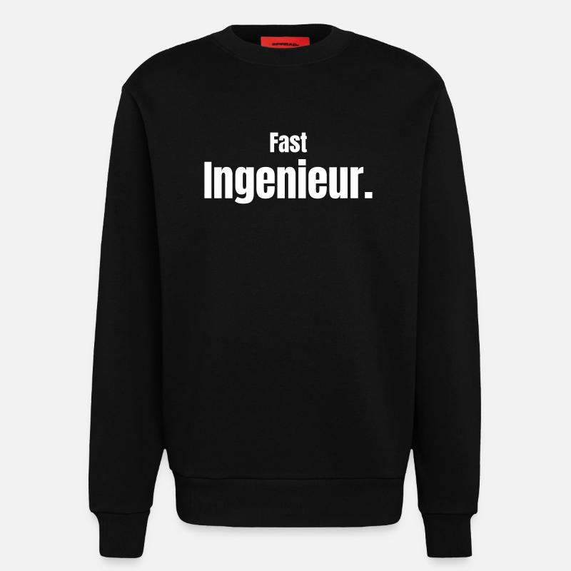 Almost an engineer - Sweatshirt - made by SPREAD  - SOLID BLACK