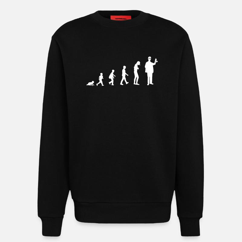 Evolution vom Baby zum Chemiker - Sweatshirt - made by SPREAD - SOLID BLACK
