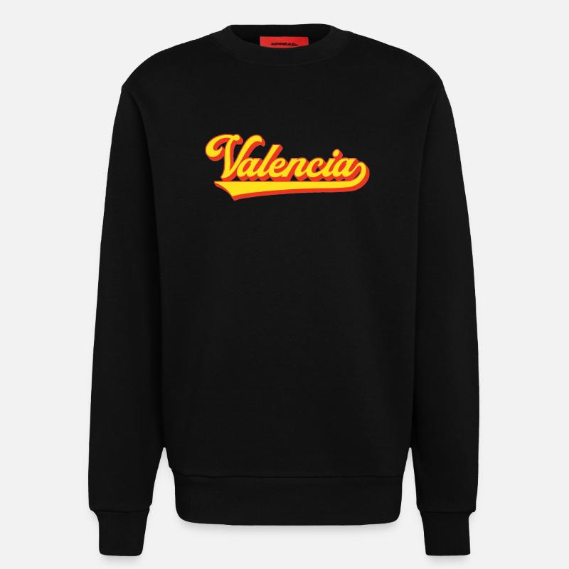 Valencia Script Logo - Sweatshirt - made by SPREAD  - SOLID BLACK