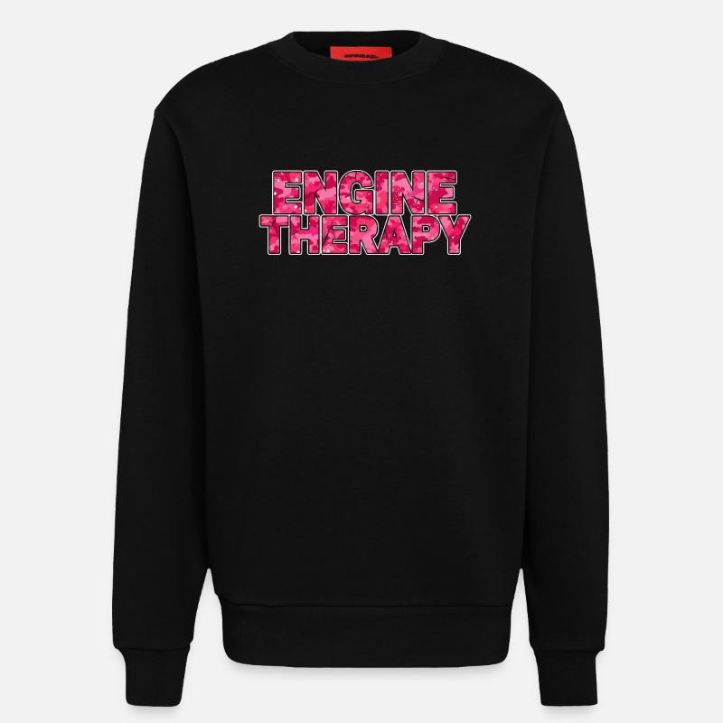 Engine Therapy Car Szene Style - Sweatshirt - made by SPREAD  - SOLID BLACK