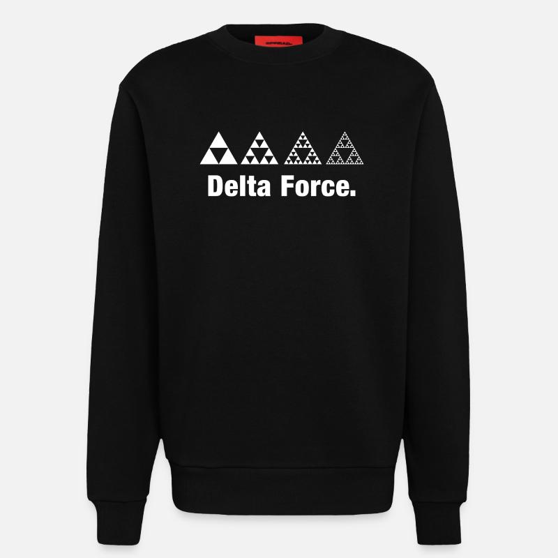Fraktal Dreieck Force Geometrie Rekursion - Sweatshirt - made by SPREAD  - SOLID BLACK