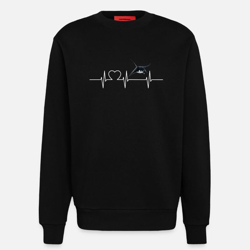 Rochen Mantarochen - Sweatshirt - made by SPREAD - SOLID BLACK
