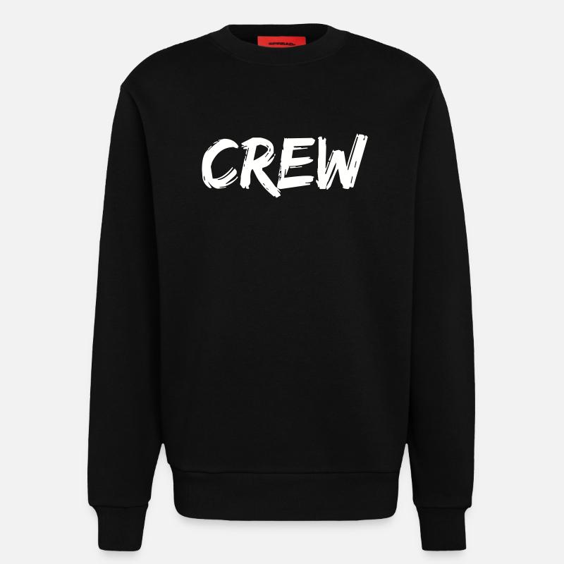 crew - Sweatshirt - made by SPREAD  - SOLID BLACK