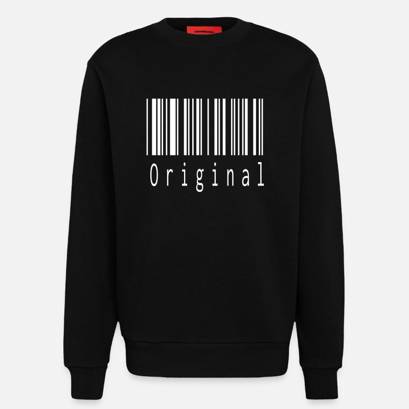 Original Barcode - Sweatshirt - made by SPREAD  - SOLID BLACK