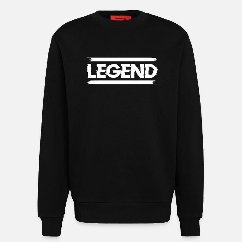 LEGEND - Sweatshirt - made by SPREAD  - SOLID BLACK