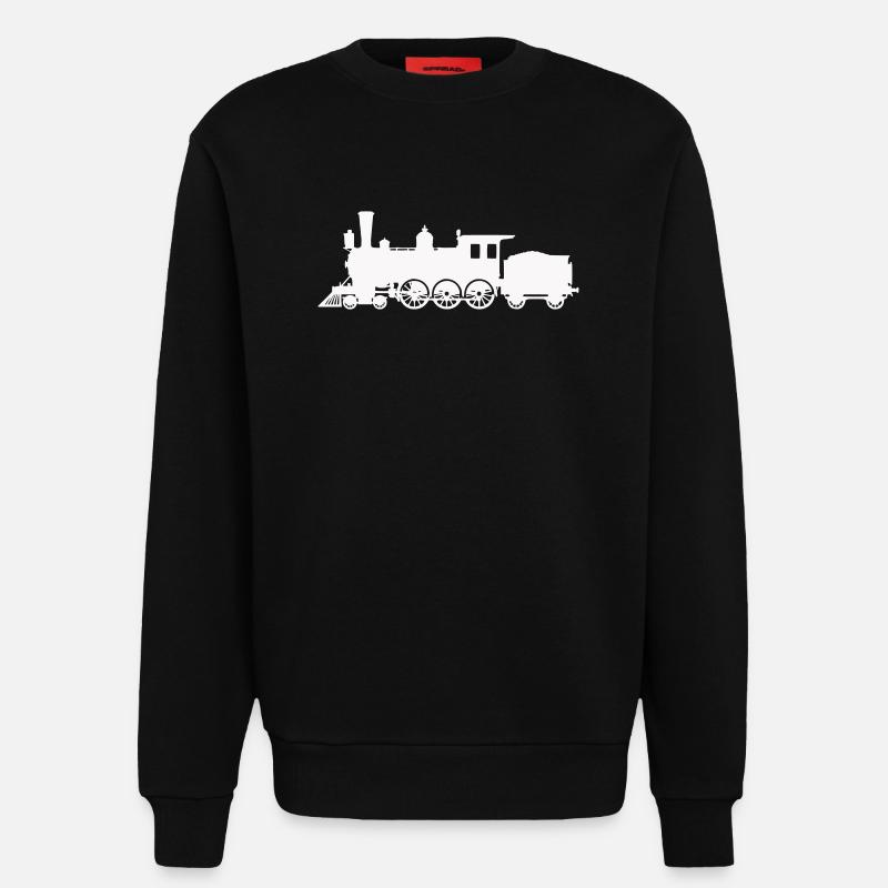 Dampflok Silhouette - Sweatshirt - made by SPREAD  - SOLID BLACK