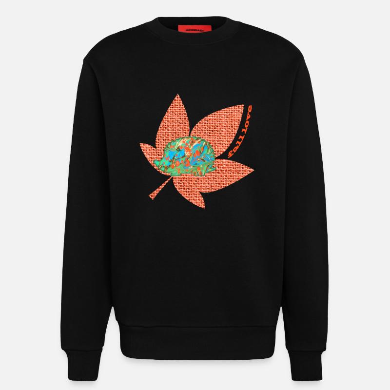 herbst 60 igel e 4 - Sweatshirt - made by SPREAD  - SOLID BLACK