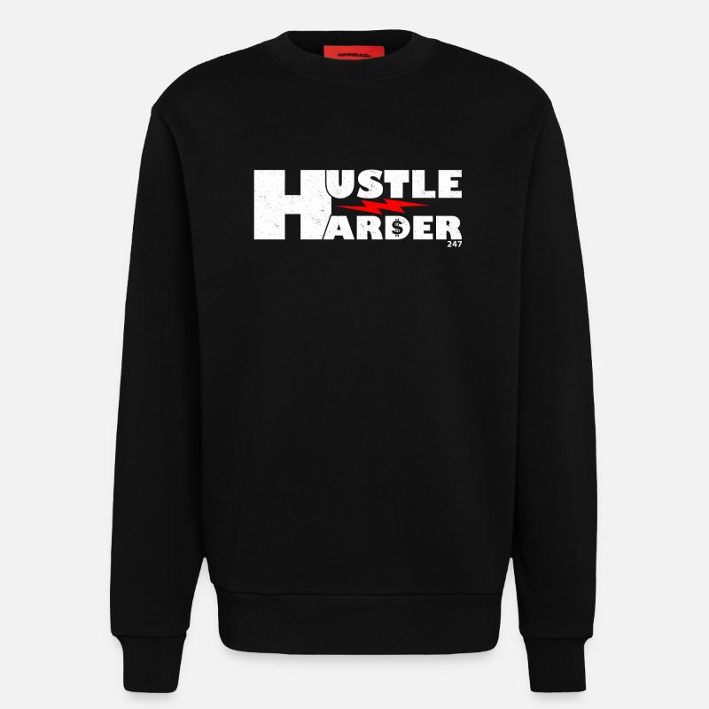 Conception graphique dynamique Bold Lightning - Sweat bio décontracté fabriqué en UE - SOLID BLACK