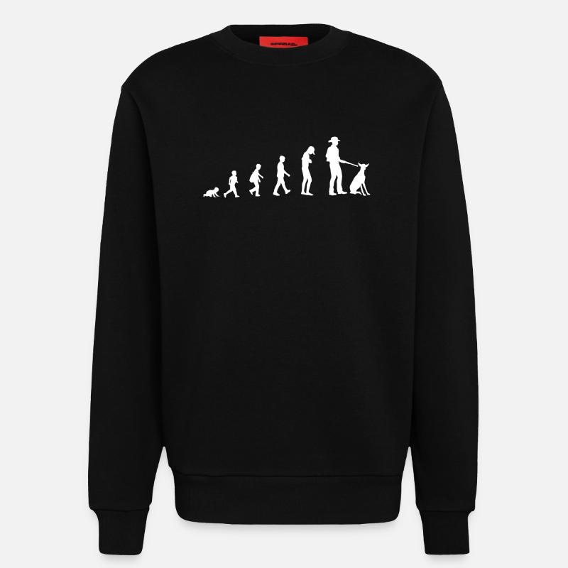 Development from baby to hunter - Sweatshirt - made by SPREAD  - SOLID BLACK