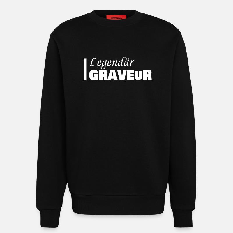 Gift for Engraver - Sweatshirt - made by SPREAD  - SOLID BLACK