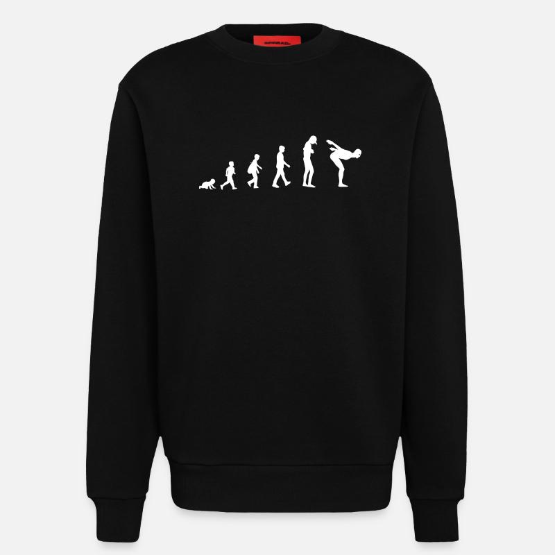 Evolution to Float - Sweatshirt - made by SPREAD  - SOLID BLACK