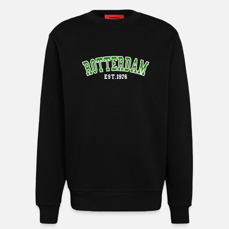 Fondation de Rotterdam en 1976 - Sweat bio décontracté fabriqué en UE - SOLID BLACK