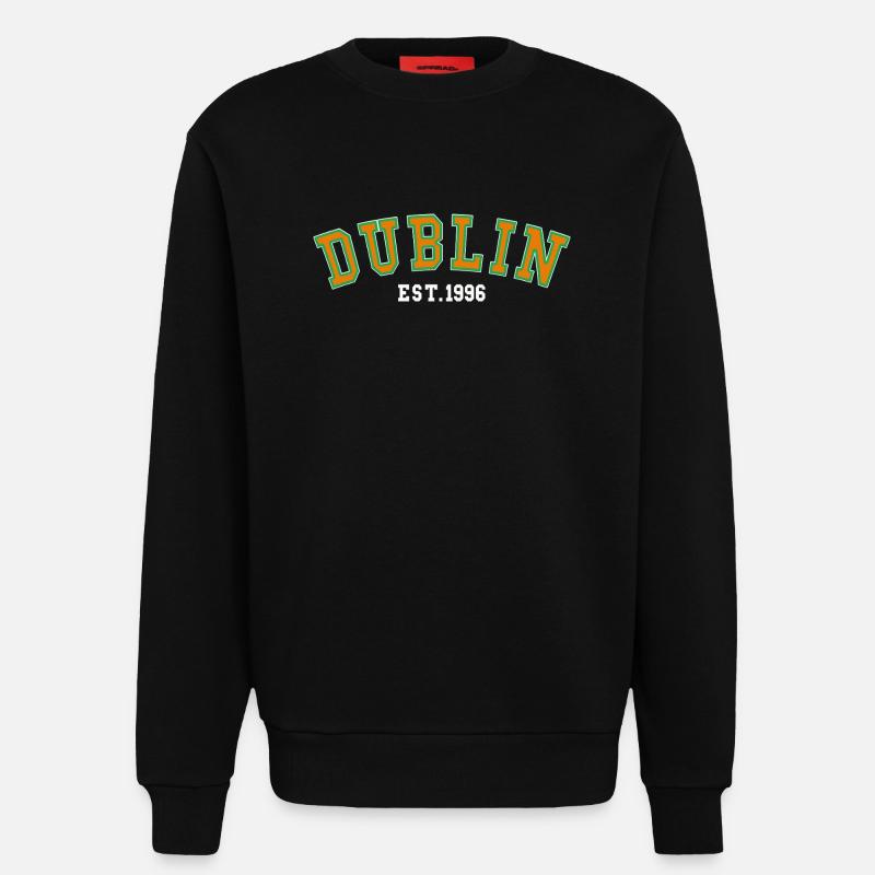 Dublin gegründet 1996 - Sweatshirt - made by SPREAD  - SOLID BLACK