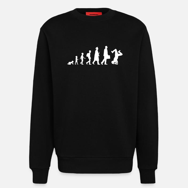 Évolution du breakdance - Sweat bio décontracté fabriqué en UE - SOLID BLACK