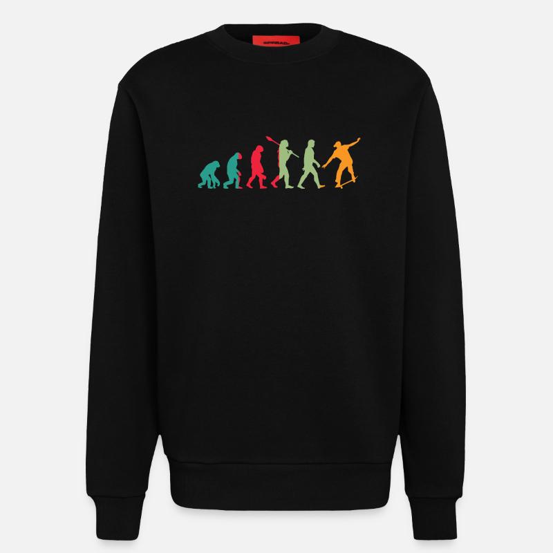 Evolution Skater - Sweatshirt - made by SPREAD  - SOLID BLACK